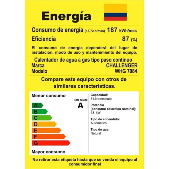 Calentador De Paso A Gas Natural Tiro Forzado 8 Litros